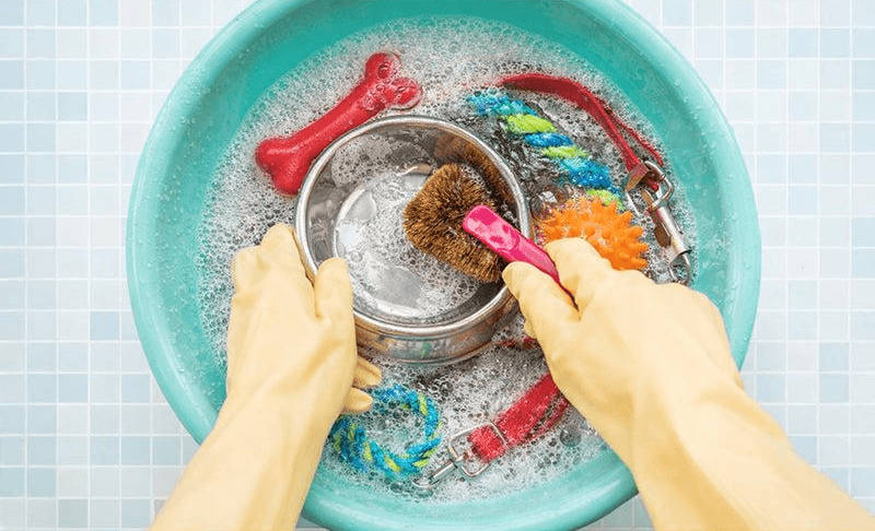 Cleaning supplies for animal care