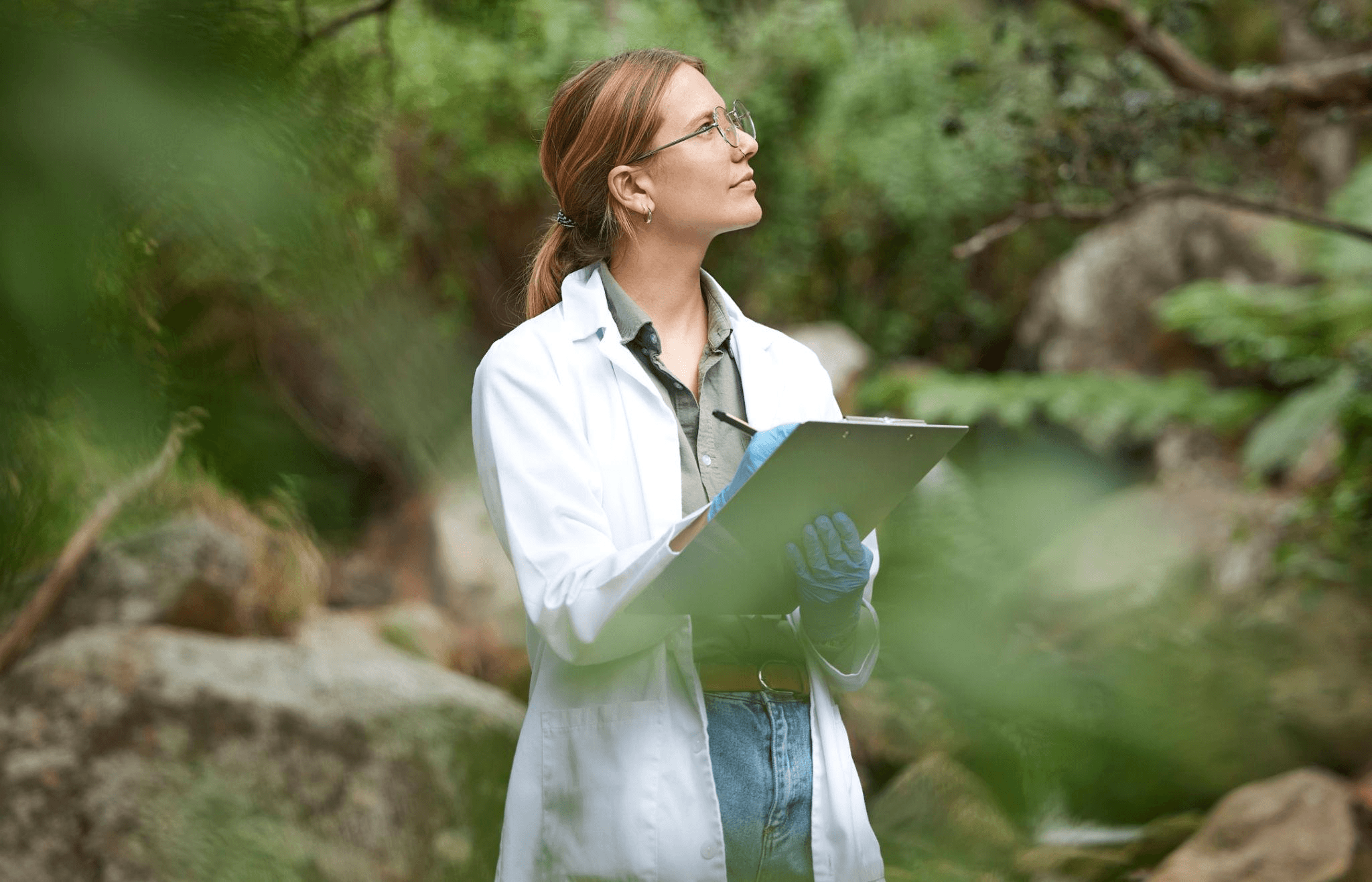 Melissa Steinkey conducting wildlife fieldwork and ecological monitoring outdoors